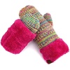image:imageFunky Junque Mittens for Women  Fleece Lined Womens Winter Gloves Fuzzy Warm Mittens Cold Weather Fashion AccessoriesFour Tone Mix  Rainbow 11