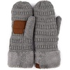 image:imageFunky Junque Mittens for Women  Fleece Lined Womens Winter Gloves Fuzzy Warm Mittens Cold Weather Fashion AccessoriesHeather Grey