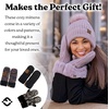 image:imageFunky Junque Mittens for Women  Fleece Lined Womens Winter Gloves Fuzzy Warm Mittens Cold Weather Fashion AccessoriesHeather Grey