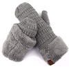 image:imageFunky Junque Mittens for Women  Fleece Lined Womens Winter Gloves Fuzzy Warm Mittens Cold Weather Fashion AccessoriesHeather Grey