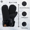 image:imageFunky Junque Mittens for Women  Fleece Lined Womens Winter Gloves Fuzzy Warm Mittens Cold Weather Fashion AccessoriesWaffle Knit  Black