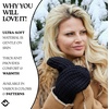 image:imageFunky Junque Mittens for Women  Fleece Lined Womens Winter Gloves Fuzzy Warm Mittens Cold Weather Fashion AccessoriesWaffle Knit  Black