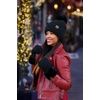 image:imageFunky Junque Mittens for Women  Fleece Lined Womens Winter Gloves Fuzzy Warm Mittens Cold Weather Fashion AccessoriesWaffle Knit  Black
