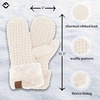 image:imageFunky Junque Mittens for Women  Fleece Lined Womens Winter Gloves Fuzzy Warm Mittens Cold Weather Fashion AccessoriesWaffle Knit  Ivory