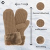 image:imageFunky Junque Mittens for Women  Fleece Lined Womens Winter Gloves Fuzzy Warm Mittens Cold Weather Fashion AccessoriesWaffle Knit  Taupe