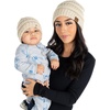 image:imageFunky Junque Mommy amp Me Beanie Set  Matching Knit Winter Hats for Baby Toddler Kids amp Moms Cute Family Beanies BundleAdult  Infant  Ribbed  Beige 2 Pack