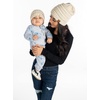 image:imageFunky Junque Mommy amp Me Beanie Set  Matching Knit Winter Hats for Baby Toddler Kids amp Moms Cute Family Beanies BundleAdult  Infant  Ribbed  Beige 2 Pack