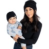image:imageFunky Junque Mommy amp Me Beanie Set  Matching Knit Winter Hats for Baby Toddler Kids amp Moms Cute Family Beanies BundleAdult  Infant  Ribbed  Black 2 Pack