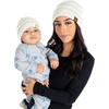 image:imageFunky Junque Mommy amp Me Beanie Set  Matching Knit Winter Hats for Baby Toddler Kids amp Moms Cute Family Beanies BundleAdult  Infant  Ribbed  Ivory 2 Pack