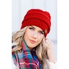 image:imageFunky Junque Mommy amp Me Beanie Set  Matching Knit Winter Hats for Baby Toddler Kids amp Moms Cute Family Beanies BundleAdult  Infant  Ribbed  Red 2 Pk