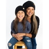 image:imageFunky Junque Mommy amp Me Beanie Set  Matching Knit Winter Hats for Baby Toddler Kids amp Moms Cute Family Beanies BundleAdult  Toddler  Oversized Black 2 Pk