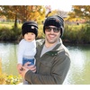 image:imageFunky Junque Mommy amp Me Beanie Set  Matching Knit Winter Hats for Baby Toddler Kids amp Moms Cute Family Beanies BundleAdult  Toddler  Oversized Black 2 Pk