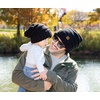 image:imageFunky Junque Mommy amp Me Beanie Set  Matching Knit Winter Hats for Baby Toddler Kids amp Moms Cute Family Beanies BundleAdult  Toddler  Oversized Black 2 Pk