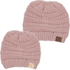 image:imageFunky Junque Mommy amp Me Beanie Set  Matching Knit Winter Hats for Baby Toddler Kids amp Moms Cute Family Beanies BundleAdult  Toddler  Ribbed  Indi Pink 2 Pk