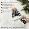 image:imageFunky Junque Mommy amp Me Double Pom Beanies  Mama amp Mini Matching Winter Outfits Mom amp Infant Baby Girl Beanie Hat SetLeopard  Ivory