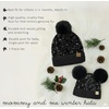 image:imageFunky Junque Mommy amp Me Double Pom Beanies  Mama amp Mini Matching Winter Outfits Mom amp Infant Baby Girl Beanie Hat SetSequin  Black