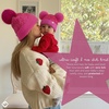image:imageFunky Junque Mommy amp Me Double Pom Beanies  Mama amp Mini Matching Winter Outfits Mom amp Infant Baby Girl Beanie Hat SetSequin  White