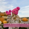 image:imageFunky Junque Mommy amp Me Double Pom Beanies  Mama amp Mini Matching Winter Outfits Mom amp Infant Baby Girl Beanie Hat SetTerry Chenille  Hot Pink