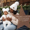 image:imageFunky Junque Mommy amp Me Double Pom Beanies  Mama amp Mini Matching Winter Outfits Mom amp Infant Baby Girl Beanie Hat SetTerry Chenille  Ivory