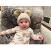 image:imageFunky Junque Mommy amp Me Double Pom Beanies 3Pack Matching Winter Hats for Mom Toddler amp Infant Girls Cozy Knit Family SetAdultToddler Single PomInfant Double Pom  Diagonal Stripes  Rose 3 Pack