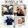 image:imageFunky Junque Mommy amp Me Double Pom Beanies 3Pack Matching Winter Hats for Mom Toddler amp Infant Girls Cozy Knit Family SetDiagonal Basketweave  Beige