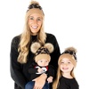 image:imageFunky Junque Mommy amp Me Double Pom Beanies 3Pack Matching Winter Hats for Mom Toddler amp Infant Girls Cozy Knit Family SetLeopard  Latte