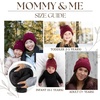 image:imageFunky Junque Mommy amp Me Matching Pom Beanie Set  Women Kids Family Knit AdultInfant  Cable KnitAdultInfant  Cable Knit  Burgundy 2 Pack
