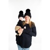 image:imageFunky Junque Mommy amp Me Matching Pom Beanie Set  Women Kids Family Knit AdultInfant  Cable KnitAdultInfant  Ribbed Knit Detachable Pom  Black 2 Pack