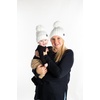 image:imageFunky Junque Mommy amp Me Matching Pom Beanie Set  Women Kids Family Knit AdultInfant  Cable KnitAdultInfant  Ribbed Knit Detachable Pom  Ivory 2 Pack