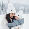 image:imageFunky Junque Mommy amp Me Matching Pom Beanie Set  Women Kids Family Knit AdultInfant  Cable KnitAdultInfant  Ribbed Knit Detachable Pom  Ivory 2 Pack