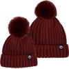 image:imageFunky Junque Mommy amp Me Matching Pom Beanie Set  Women Kids Family Knit AdultInfant  Cable KnitAdultToddler  Detachable Pom  Burgundy 2 Pack