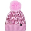 image:imageFunky Junque Mommy amp Me Matching Pom Beanie Set  Women Kids Family Knit AdultInfant  Cable KnitAdultToddler  Puffer  Pink 2 Pack