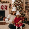 image:imageFunky Junque Mommy amp Me Matching Pom Beanie Set  Women Kids Family Knit AdultInfant  Cable KnitAdultToddlerInfant  Ribbed Knit Detachable Pom  Ivory 3 Pack