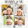 image:imageFunky Junque Mommy amp Me Pom Beanies  3Pack Knit Hats for Mom Toddler amp Infants Adorable Matching Winter SetLeopard  Beige