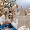 image:imageFunky Junque Mommy amp Me Pom Beanies  Cozy Knit Womens Beanie amp Toddler Girl Winter Hat Set Ages 14 Great SetDiagonal Basketweave  Beige