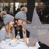 image:imageFunky Junque Mommy amp Me Pom Beanies  Cozy Knit Womens Beanie amp Toddler Girl Winter Hat Set Ages 14 Great SetDiagonal Basketweave  Heather Grey