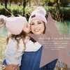 image:imageFunky Junque Mommy amp Me Pom Beanies  Cozy Knit Womens Beanie amp Toddler Girl Winter Hat Set Ages 14 Great SetDiagonal Basketweave  Rose