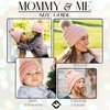 image:imageFunky Junque Mommy amp Me Pom Beanies  Cozy Knit Womens Beanie amp Toddler Girl Winter Hat Set Ages 14 Great SetIndi Pink