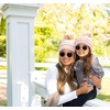 image:imageFunky Junque Mommy amp Me Pom Beanies  Cozy Knit Womens Beanie amp Toddler Girl Winter Hat Set Ages 14 Great SetIndi Pink