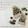 image:imageFunky Junque Mommy amp Me Pom Beanies  Cozy Knit Womens Beanie amp Toddler Girl Winter Hat Set Ages 14 Great SetLeopard  Beige