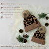 image:imageFunky Junque Mommy amp Me Pom Beanies  Cozy Knit Womens Beanie amp Toddler Girl Winter Hat Set Ages 14 Great SetLeopard  Latte