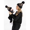 image:imageFunky Junque Mommy amp Me Pom Pom Beanies Set  Infant Baby amp Mom Matching Winter Outfits Warm Newborn amp Womens Beanie HatsAztec  Black