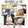 image:imageFunky Junque Mommy amp Me Pom Pom Beanies Set  Infant Baby amp Mom Matching Winter Outfits Warm Newborn amp Womens Beanie HatsConfetti  Ivory Faux Fur Pom