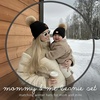 image:imageFunky Junque Mommy amp Me Pom Pom Beanies Set  Infant Baby amp Mom Matching Winter Outfits Warm Newborn amp Womens Beanie HatsDiagonal Basketweave  Black