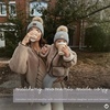 image:imageFunky Junque Mommy amp Me Pom Pom Beanies Set  Infant Baby amp Mom Matching Winter Outfits Warm Newborn amp Womens Beanie HatsDiagonal Basketweave  Heather Grey
