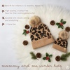 image:imageFunky Junque Mommy amp Me Pom Pom Beanies Set  Infant Baby amp Mom Matching Winter Outfits Warm Newborn amp Womens Beanie HatsLeopard  Latte