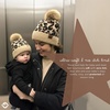 image:imageFunky Junque Mommy amp Me Single Pom AdultInfant Bundle 2 Pack  Leopard  Beige