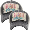 image:imageFunky Junque Mommy and Me Baseball Caps Matching Mother Daughter Hats  Soft cotton matching cap set with embroidery for mom daughter photos beach vacations brunches amp family gifts2 Pack Beach Please Metallic  Black