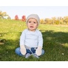 image:imageFunky Junque Newborn Baby Knit Beanie amp Fleece Mittens Set  Warm Winter Essentials2 Pack 1 Ivory  1 Pale Pink