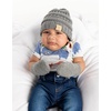 image:imageFunky Junque Newborn Baby Knit Beanie amp Fleece Mittens Set  Warm Winter EssentialsHeather Grey